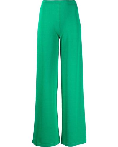 FEDERICA TOSI Stretch-knit Flared Trousers - Green