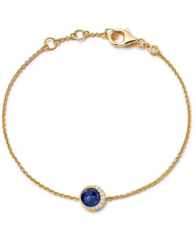 Astley Clarke Pulsera Gold Luna con detalle de gemas - Blanco