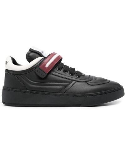 Bally Touch-strap Leather Sneakers - Black