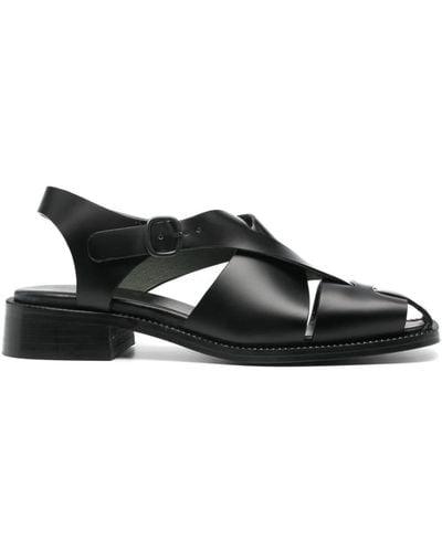 Hereu Raima asymmetric leather sandals - Schwarz