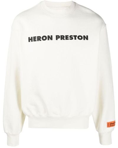 Heron Preston Logo-print Organic Cotton Sweatshirt - White