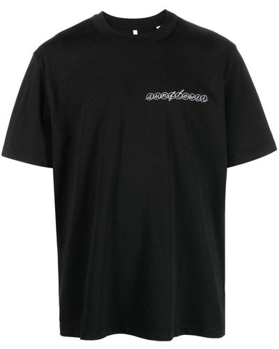 sunflower T-Shirt aus Bio-Baumwolle mit Print - Schwarz