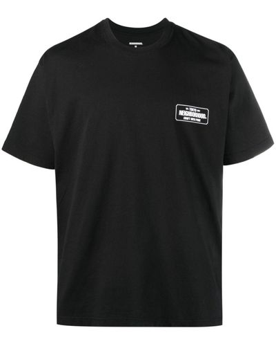 Neighborhood Camiseta con logo estampado - Negro