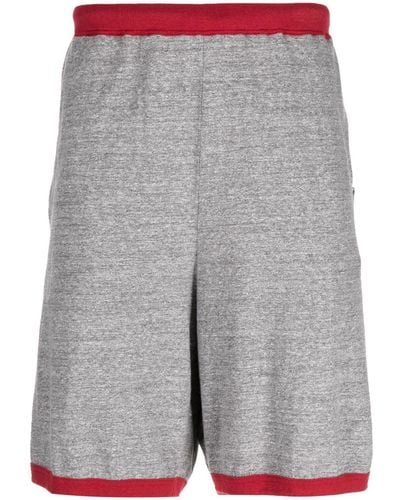 Undercover Elasticated-waist Cotton Track Shorts - Grey