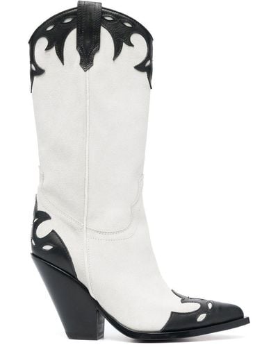 Sonora Boots Bottines Rodeo à design bicolore - Blanc