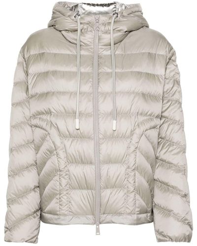 Moncler Delfo Quilted Hooded Jacket - Grey