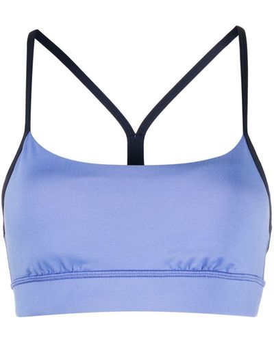 Outdoor Voices Freeform Contrast-trimmed Sports Bra - Blue