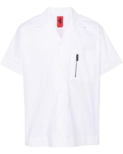 Ferrari Tape-detail Cotton Shirt - White