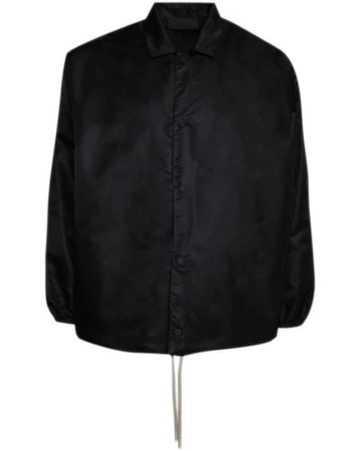 Fear Of God Logo-print Button-up Jacket - Black
