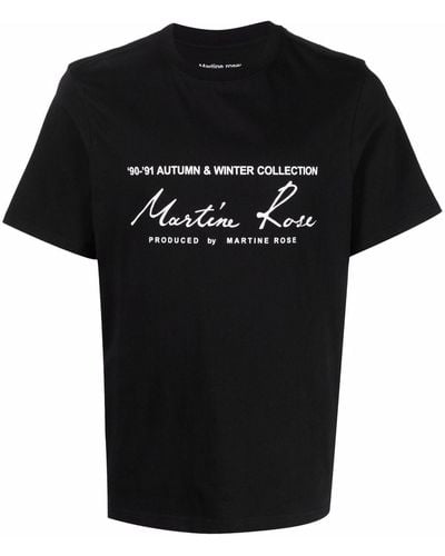 Martine Rose T-shirt AW con logo anni '90/'91 - Nero