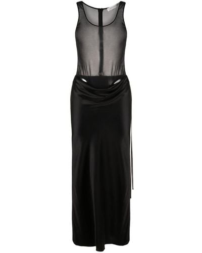 Christopher Esber Cut-out Silk-satin Maxi Dress - Black