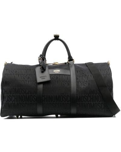 Moschino Logo-print Duffle Bag - Black