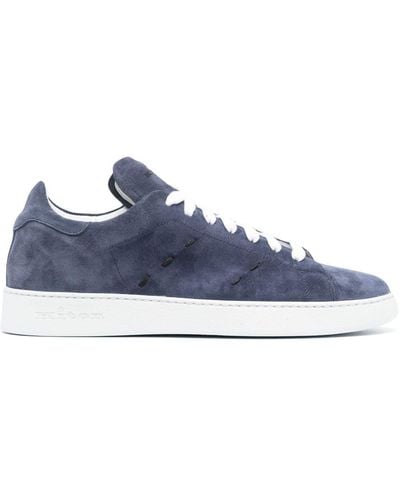 Kiton Sneakers mit Ziernähten - Blau