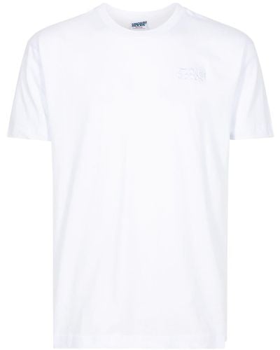 Stadium Goods T-shirt Stacked Logo White Tonal - Bianco