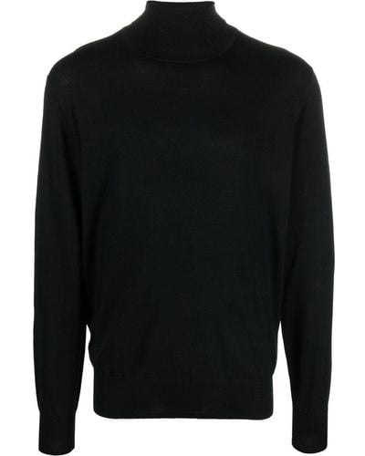 Aspesi Turtleneck Wool Sweater - Black
