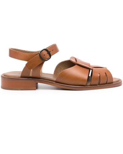 Hereu Ancora Leather Sandals - Brown