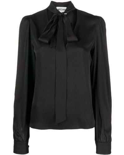 Moschino Jeans Pussy-bow Collar Blouse - Black