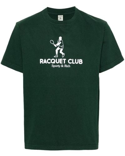 Sporty & Rich Racquet Club Cotton T-shirt - Green