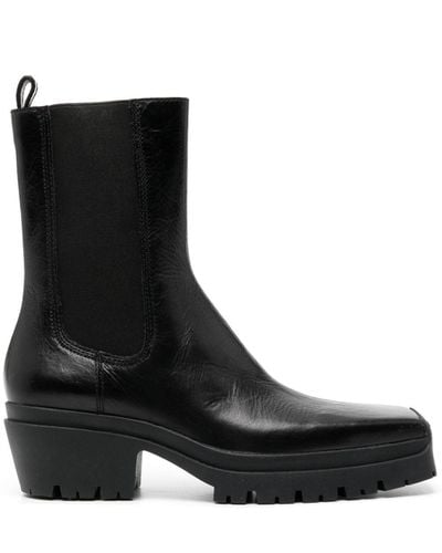 Alexander Wang 55mm Square-toe Leather Boots - Black