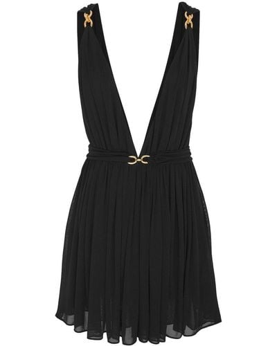 Saint Laurent Mini-jurk Met Borduurwerk - Zwart