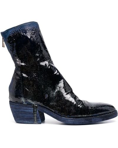 Guidi Painted Patent Leather Boots - Blue
