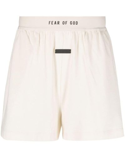 Fear Of God Shorts Met Logopatch - Wit