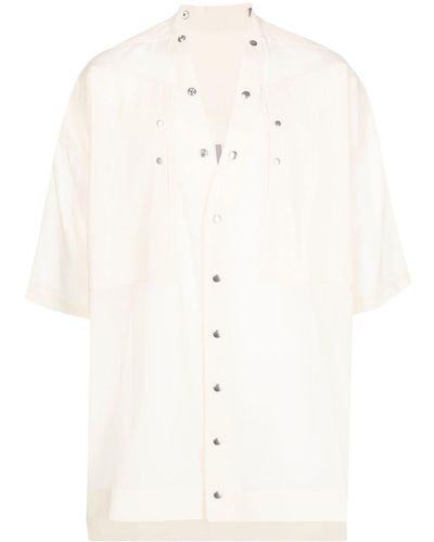 Rick Owens Overhemd Met Korte Mouwen - Naturel