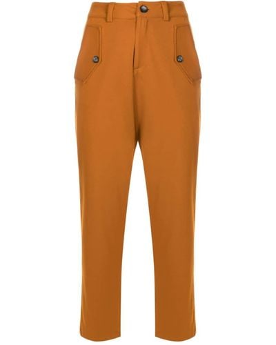 UMA | Raquel Davidowicz Pantalones capri de talle alto - Naranja