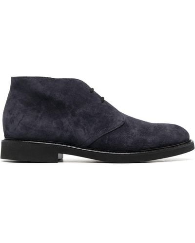 Doucal's Lace-up Suede Desert Boots - Blue