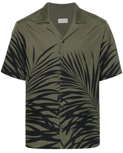 Moncler Graphic-print Cotton Shirt - Green