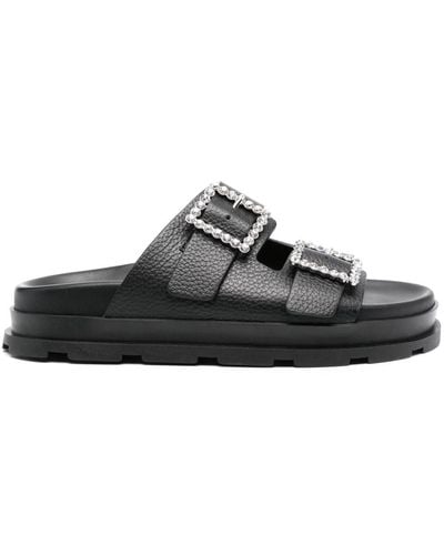 Pollini Double-strap Sandals - Black