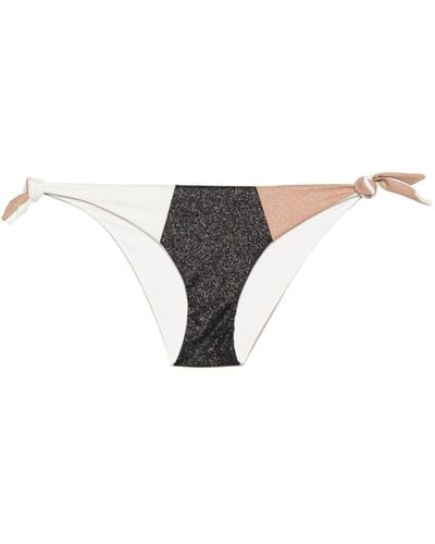 Twin Set Colour-block Thong Bikini Bottoms - White