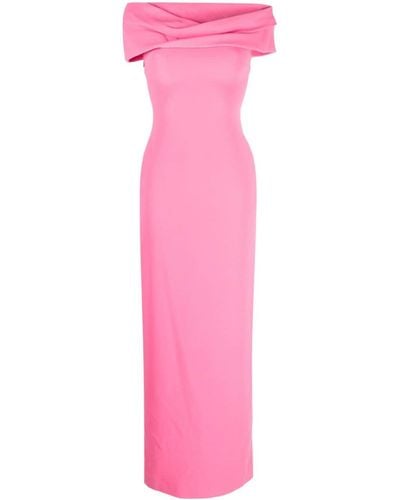 Solace London The Eva Off-shoulder Dress - Pink