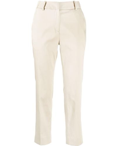 GOODIOUS Cropped Tailored-cut Pants - Brown