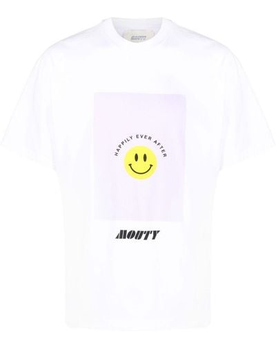 MOUTY スローガン Tシャツ - ホワイト