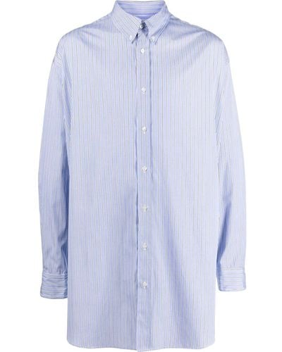 Maison Margiela Organic-cotton Oxford Shirt - Blue