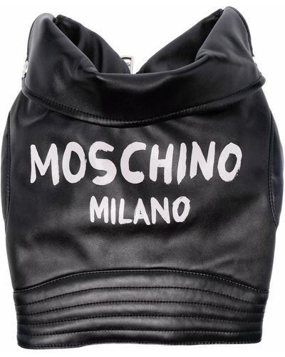 Moschino Haustierweste im Biker-Style - Grau