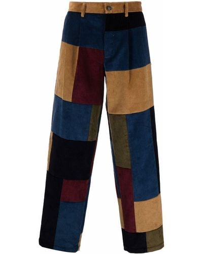 Baracuta Pantaloni con design patchwork x Noah - Multicolore