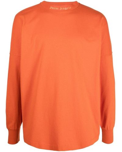 Palm Angels Sweatshirt mit Logo-Print - Orange