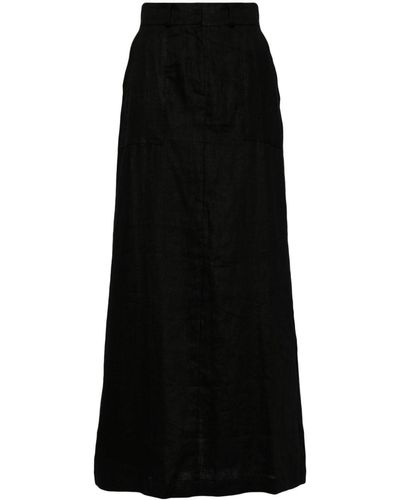 Faithfull The Brand Amreli Linen Maxi Skirt - Black