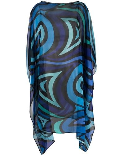 Faliero Sarti Maxi-jurk Met Print - Blauw