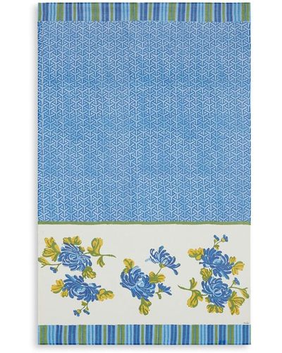 Lisa Corti Vienna floral-print beach towel - Azul