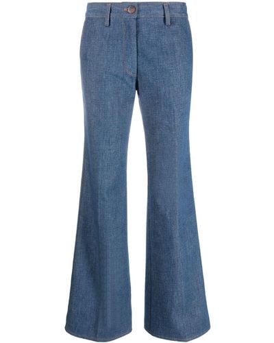 Forte Forte Jeans bootcut in denim a vita alta - Blu