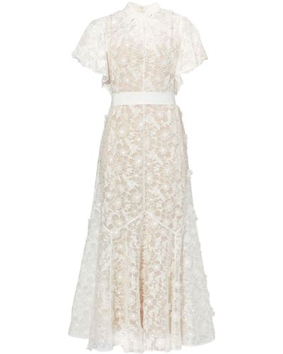 Erdem Celestina Cutwork-organza Dress - White