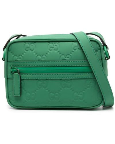 Gucci Mini sac porté épaule à motif GG Supreme - Vert