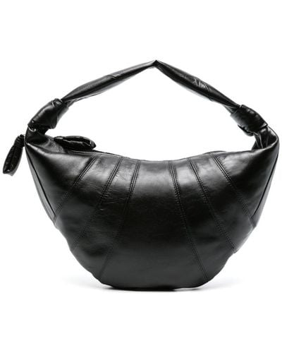Lemaire Large Croissant Leather Shoulder Bag - Black