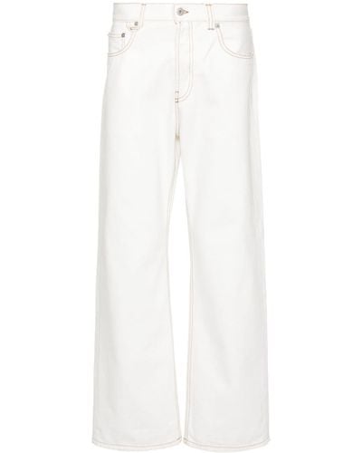 Jacquemus Le De Nîmes Droit Mid-Rise Straight-Leg Jeans - White