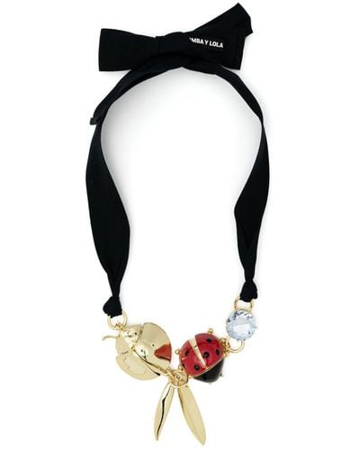 Bimba Y Lola Ladybug-pendant Necklace - Black