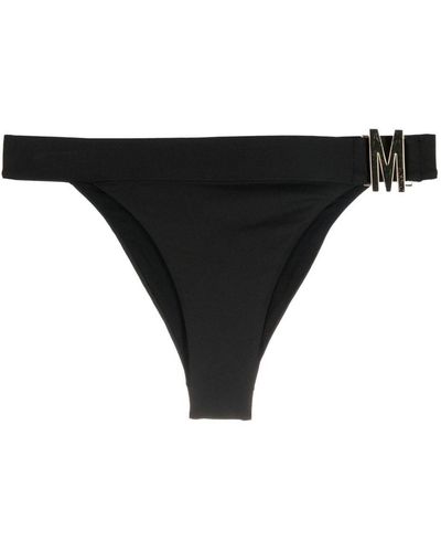 Moschino Slip bikini con applicazione a M - Nero