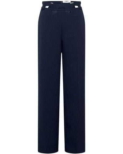 Dion Lee Hinge-seam Straight Trousers - Blue